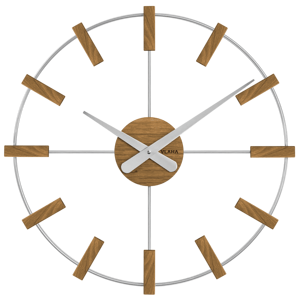 Drevené hodiny Vlaha VCT1061 strieborné, 50 cm