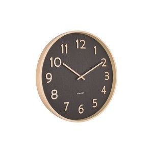 Drevené nástenné hodiny Karlsson KA5851, čierna 22cm