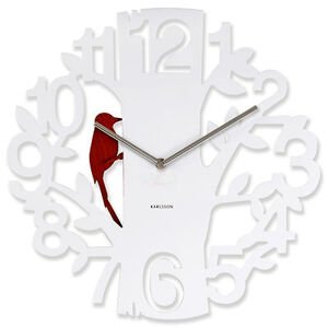 Nástenné hodiny Woodpecker 5393WH Karlsson 42cm