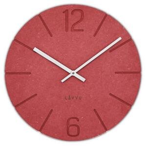 Drevené hodiny LAVVU Natur LCT5023, červena 34cm