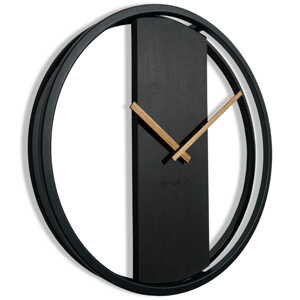 Dubové hodiny Loft Oval kovové 50cm, z231