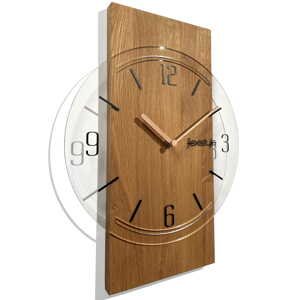 Geometrické nástenné drevené hodiny 40cm, z240-td-dx