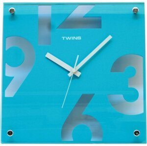 Nástenné hodinyTwins 5080 modré, 30cm