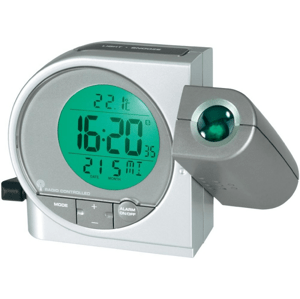 Projekčné DCF hodiny s multibarevným LCD