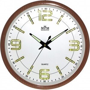 Nástenné hodiny MPM, 3170.50 - hnedá, 34cm