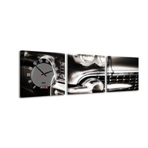 3 dielne obrazové hodiny, Cadillac, 35x105cm