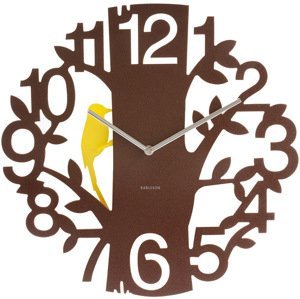 Nástenné hodiny Woodpecker 5393BR Karlsson 42cm