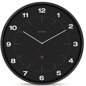 Nástenné RC hodiny KW0010BK Karlsson 30cm