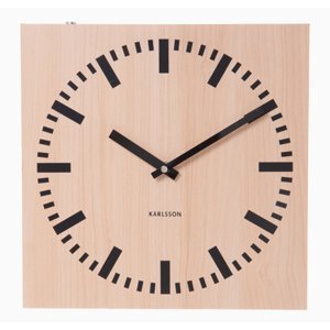 Obojstranné nástenné hodiny Karlsson 5528 natur 30cm