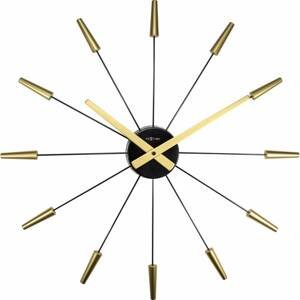 Dizajnové nástenné hodiny 2610go Nextime Plug Inn gold 60cm
