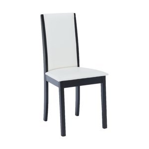Jedálenská stolička, wenge/ekokoža biela, VENIS