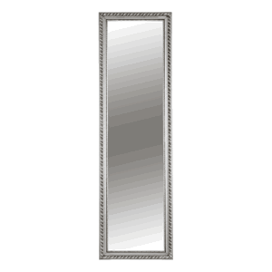 Zrkadlo, drevený rám striebornej farby, MALKIA TYP 5