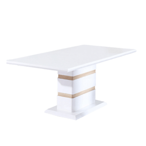 Jedálenský stôl, biela vysoký lesk HG, MADOS
