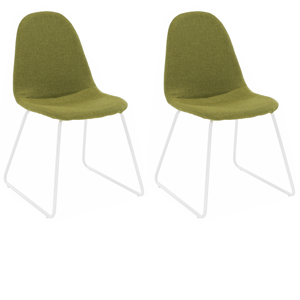 2 kusy, stolička, látka zelená/kov, ONTARI