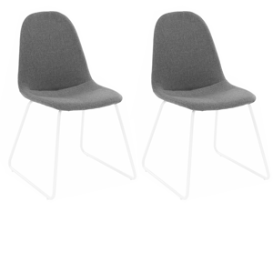 2 kusy, stolička, látka sivá/kov, ONTARI
