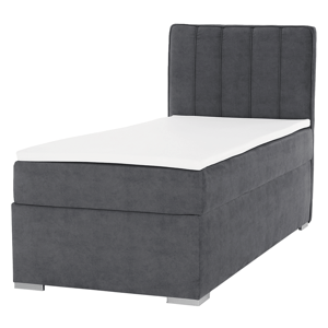 Boxspringová posteľ, jednolôžko, sivá, 80x200, pravá, AMIS