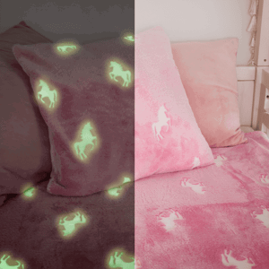 Svietiaca deka, ružová/vzor, 150x200cm, GLOVIS TYP 2
