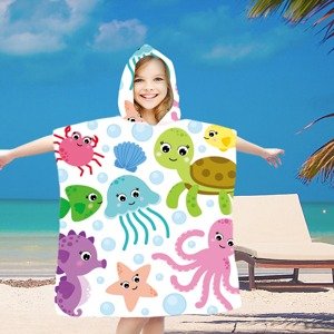 Detské pončo SPLASH farebné 60x120 cm