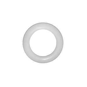 Plastový krúžok na závesy - biely biela