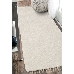 Ručne tkaný koberec- Béžový 50x100