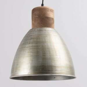 Dekoria Závesná lampa Ismay priemer 33cm silver&olive, 33 × 33 × 164 cm