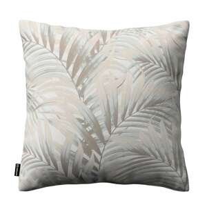Dekoria Karin - jednoduchá obliečka, béžové a krémové palmové listy na bielom pozadí , 43 × 43 cm, Gardenia, 142-14