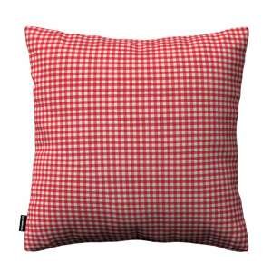 Dekoria Karin - jednoduchá obliečka, červeno-biele malé káro, 50 × 50 cm, Quadro, 136-15