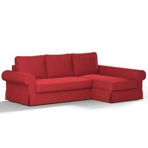 Dekoria Poťah na sedačku Backabro (rozkladacia) s ležadlom, červená - Scarlet red, poťah na sedačku Backabro (rozkladacia) s ležadlom, Cotton Panama, 702-04