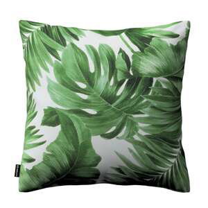 Dekoria Karin - jednoduchá obliečka, zelené listy na bielom podklade, 60 × 60 cm, Tropical Island, 141-71