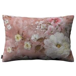 Dekoria Karin - jednoduchá obliečka, 60x40cm, krémove a ružové kvety na tmavo ružovom podklade, 60 x 40 cm, Flowers, 137-83