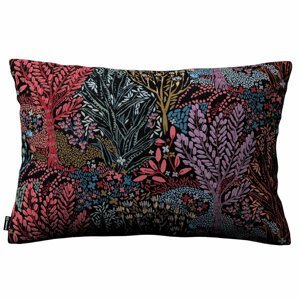 Dekoria Karin - jednoduchá obliečka, 60x40cm, kolorowy motyw roślinny na czarnym tle, 47 x 28 cm, Intenso Premium, 144-26