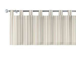 Dekoria Krátky záves na pútkach, béžovo-biele prúžky, 390 x 40 cm, Quadro, 136-07
