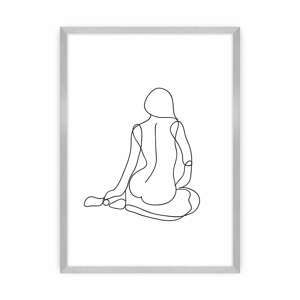 Dekoria Plagát Figure Line I, 40 x 50 cm , Ramka: Srebrna