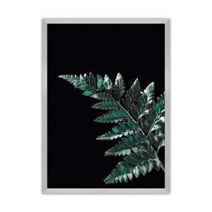 Dekoria Plagát Dark Leaf, 70 x 100 cm, Ramka: Srebrna