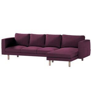 Dekoria Norsborg poťah na sedačku s ležadlom - 4 os., fialová, 291 x 88/157 x 85 cm, Living, 161-38