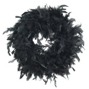 Dekoria Veniec Feathers ⌀40cm čierna, 40 x 5 cm