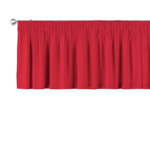 Dekoria Krátky záves na riasiacej páske, červená - Scarlet red, 130 x 40 cm, Cotton Panama, 702-04