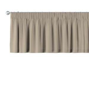 Dekoria Krátky záves na riasiacej páske, sivo hnedá, 130 x 40 cm, Cotton Panama, 702-28