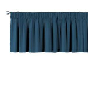 Dekoria Krátky záves na riasiacej páske, modrá morská, 130 x 40 cm, Cotton Panama, 702-30