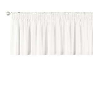 Dekoria Krátky záves na riasiacej páske, snehovo biela, 130 x 40 cm, Cotton Panama, 702-34