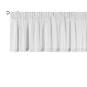 Dekoria Krátky záves na riasiacej páske, biela, 390 x 40 cm, Linen, 392-04