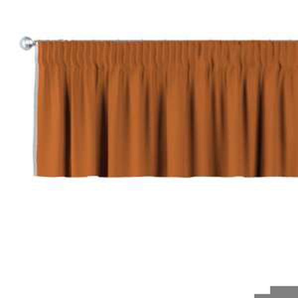 Dekoria Krátky záves na riasiacej páske, hrdzavá, 390 x 40 cm, Cotton Panama, 702-42