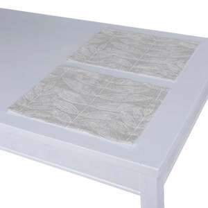Dekoria Prestieranie 2 ks, biele listy na sivom podklade , 30 x 40 cm, Sunny, 143-84