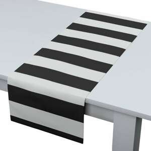 Dekoria Štóla na stôl, bielo-čierne pásy, 40 x 130 cm, Comics, 137-53