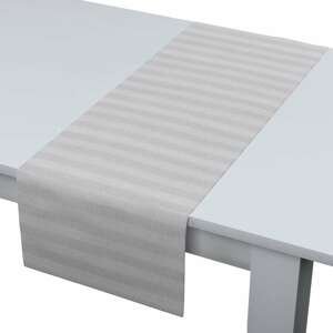 Dekoria Štóla na stôl, polopriehľadné pásy bielej farby, 40 × 130 cm, Linen, 392-03
