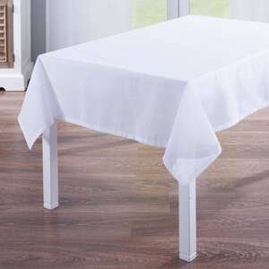 Dekoria Obrus na stôl obdĺžnikový, poloriesvitná, biela, 130 × 130 cm, Romantica, 128-77