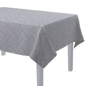 Dekoria Obrus na stôl obdĺžnikový, geometrické sivé vzory, 130 × 130 cm, Sunny, 143-45
