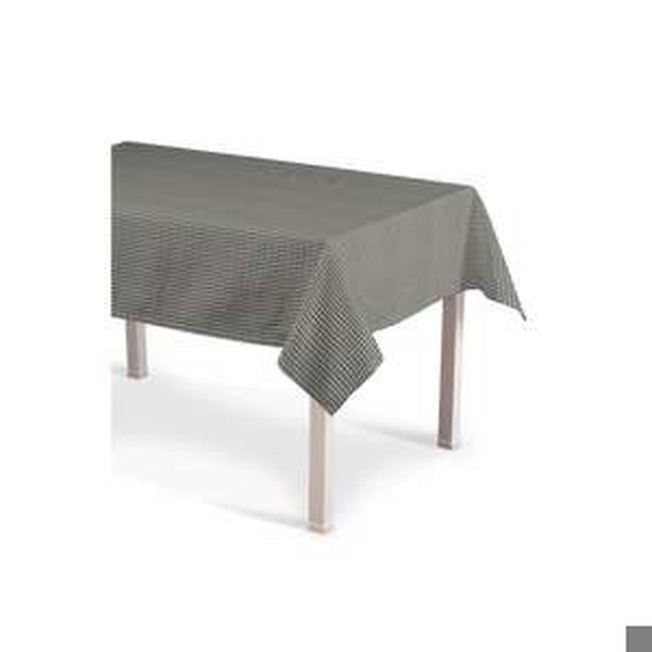 Dekoria Obrus na stôl obdĺžnikový, sivo-biele malé káro, 130 × 160 cm, Quadro, 136-10