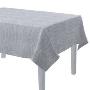 Dekoria Obrus na stôl obdĺžnikový, biele listy na sivom podklade , 130 × 280 cm, Sunny, 143-84
