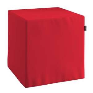 Dekoria Poťah na taburetku,kocka, červená - Scarlet red, 40 x 40 x 40 cm, Cotton Panama, 702-04